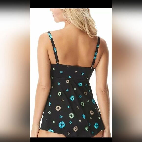 NEW Contours by Coco Reef Shapemakers Swim Top Tankini Pool Beach 34D Size 10 - Picture 2 of 9